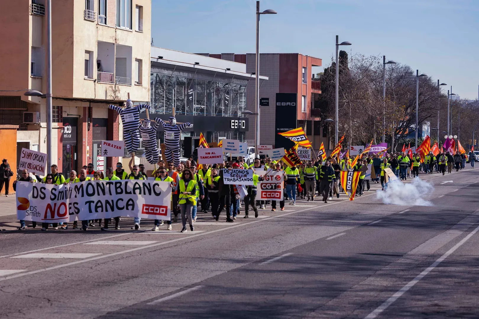 Manifestación en Tarragona: cierre de International Paper