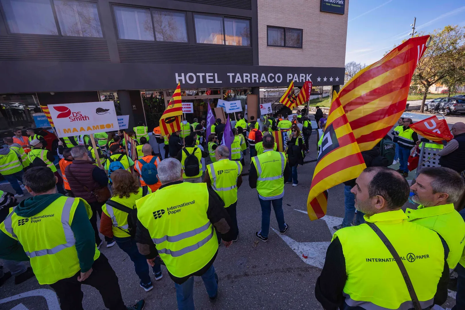 Manifestación en Tarragona: cierre de International Paper