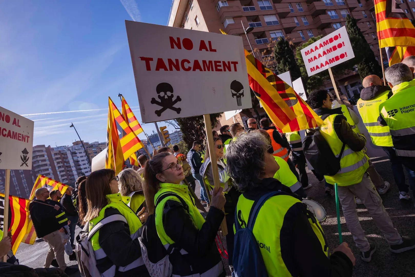 Manifestación en Tarragona: cierre de International Paper